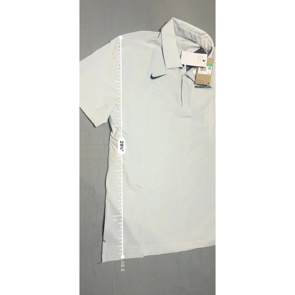 Nike Michigan State Spartans Dri-Fit On Field Polo White DN5626-100 Mens XL